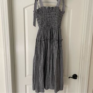 NWT En Saison Black Gingham dress size XS